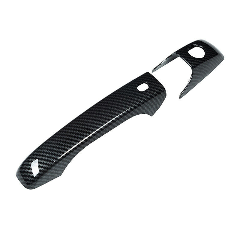 4PCS Car Exterior Door Handle Cap Carbon Fiber For Jeep Grand Cherokee Patriot