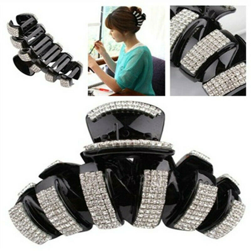 Fashion Women Girls Rhinestone Crystal Large Hair Claw Clip Clamp Hair Accessory