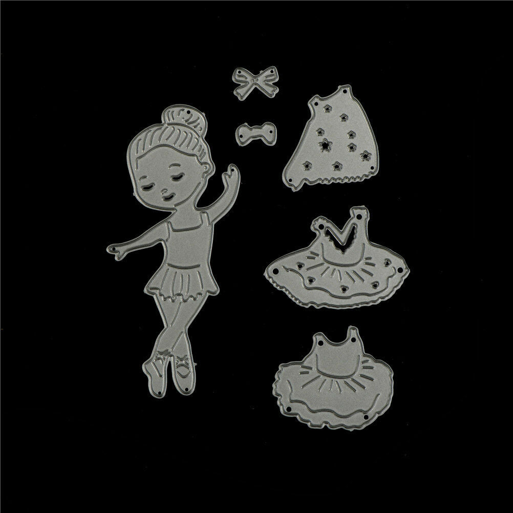 Dancing Ballet Girl Metal Cutting Dies for DIY Scrapbooking Album Cards D.l8