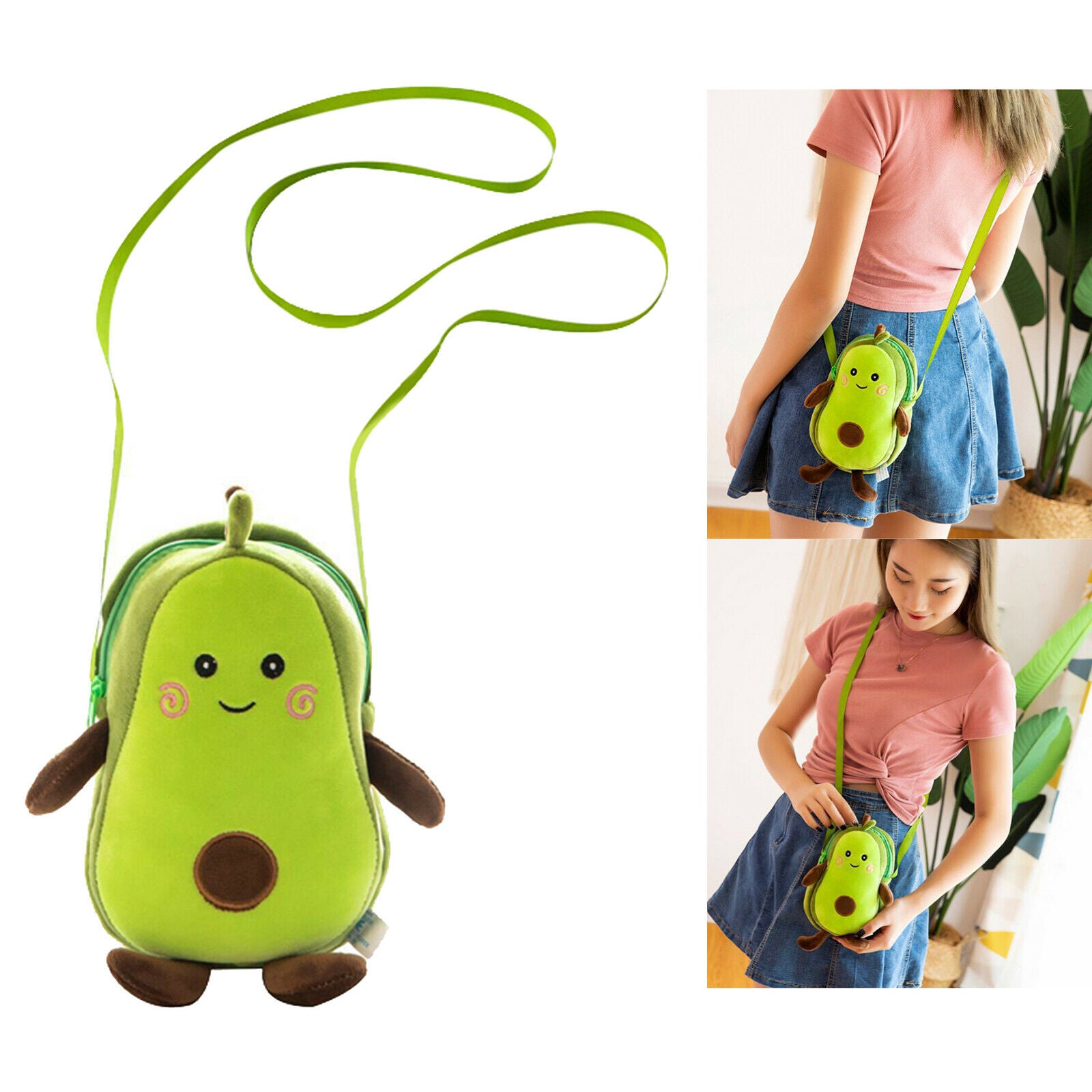 Avocado Shaped Purse Messenger Bag Crossbody Shoulder Bag Avocado Lover Gifts