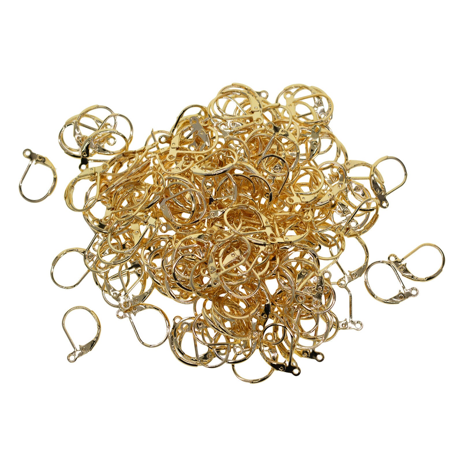 200x Lever Back Earring Hooks Charms French Earwires DIY Beads Chain Jewelry