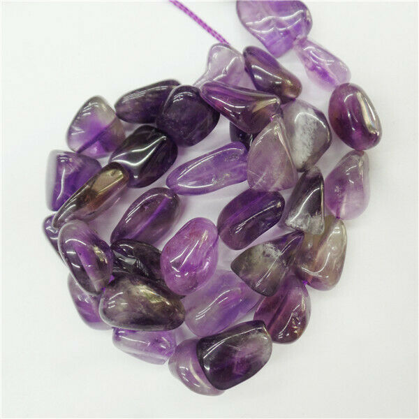 1 Strand 10x7mm Natural Purple Amethyst Freeform Loose Beads DIY 15.5inch HH9091