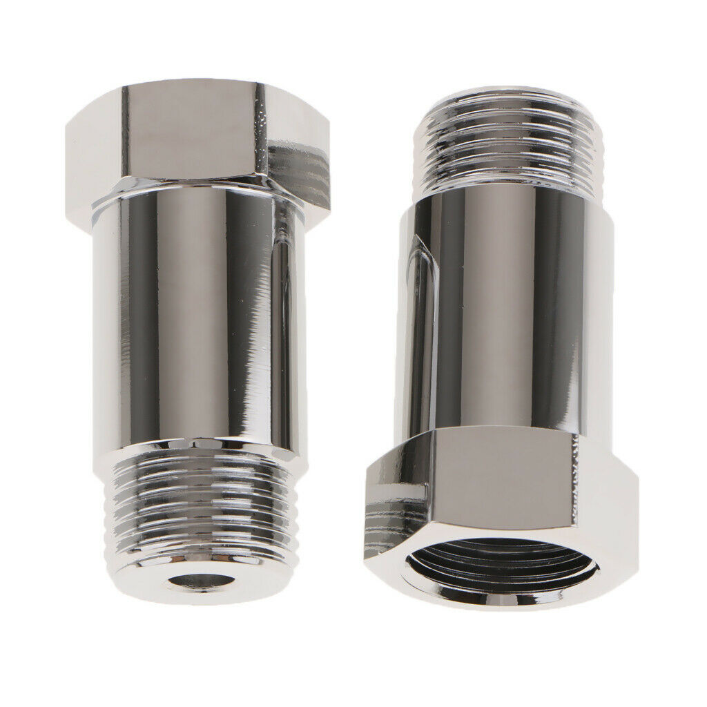 2 Pieces 45mm Straight  M18*1.5mm O2 Oxygen Sensor Bung Extension Spacer