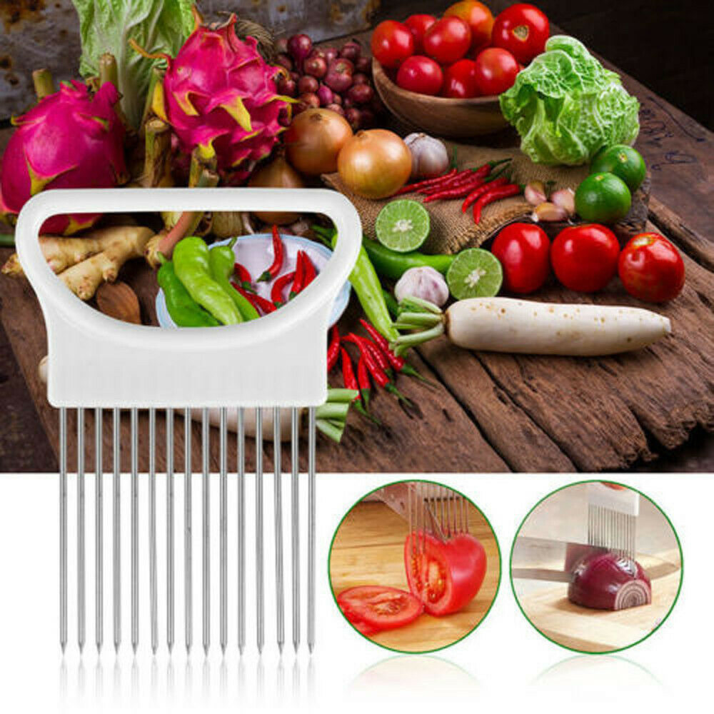Food Slice Assistant Onion Slicer Cutter Fish Meat Potato Vegetable Holder Tools