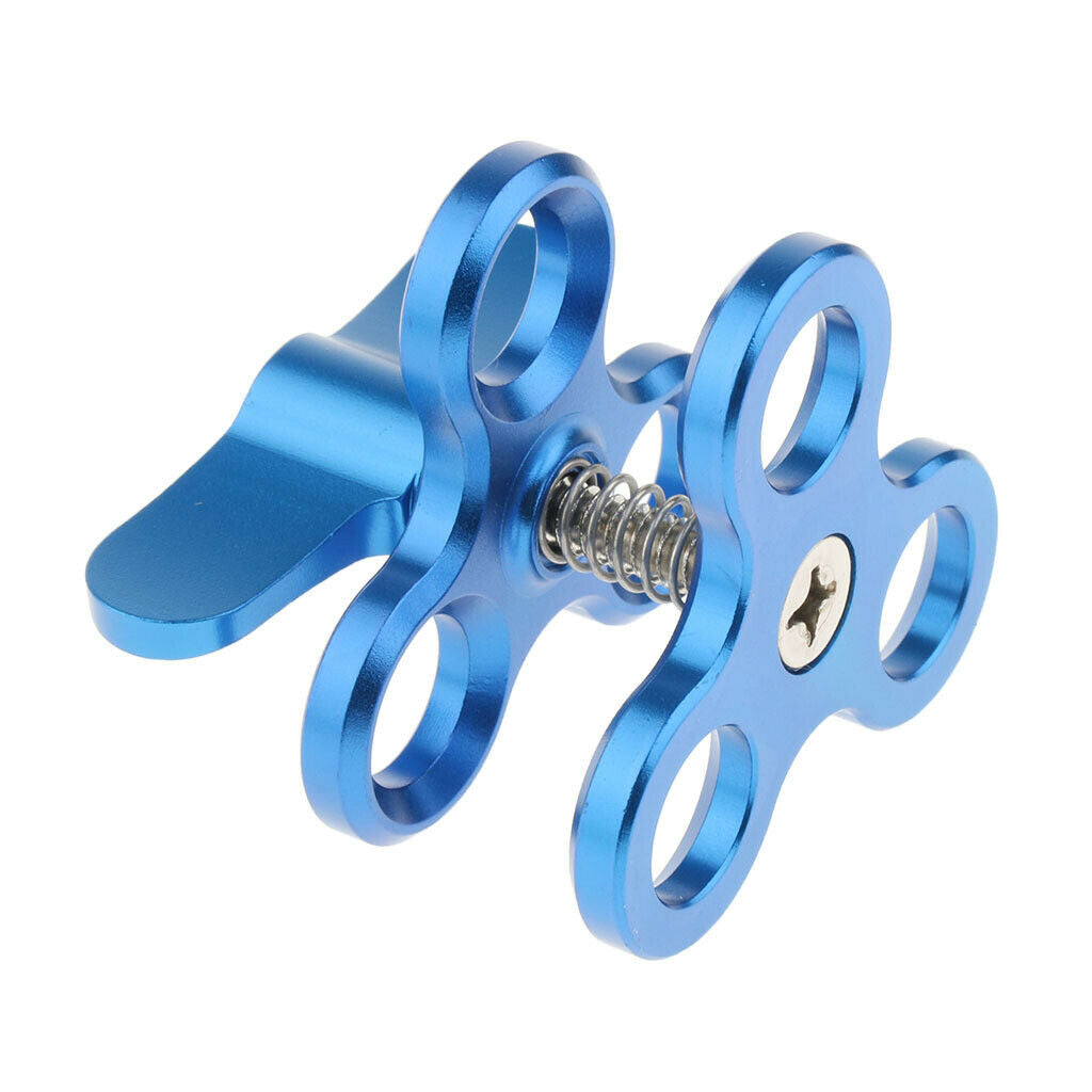 2x Triple Ball Clamp 3 Holes Underwater Arm Bracket for Light Arm System