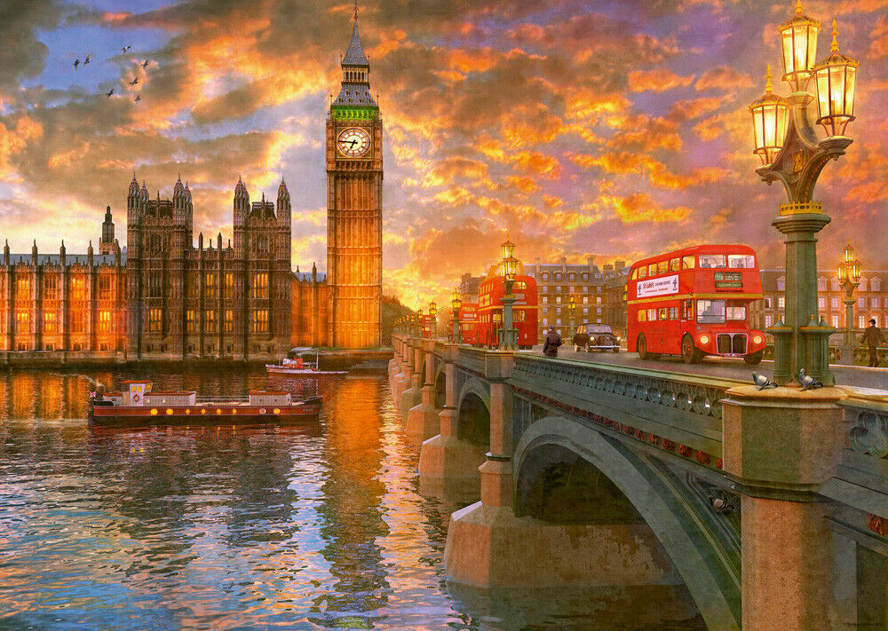 19591 Ravensburger London Jigsaw Westminster Sunset 1000pc Puzzle Age 14+