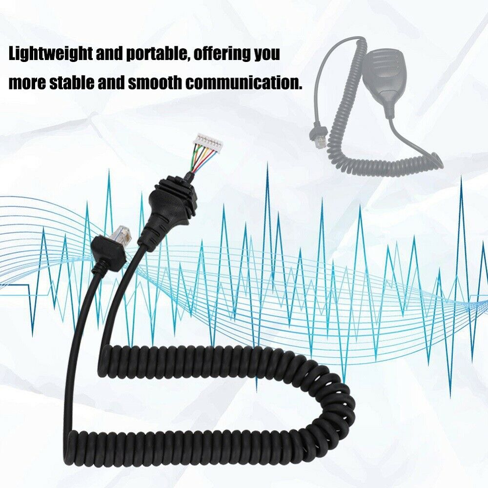 Speaker Mic Hand Microphone Replacement Cable Cord Fit for ICOM Radio Mic HM-152