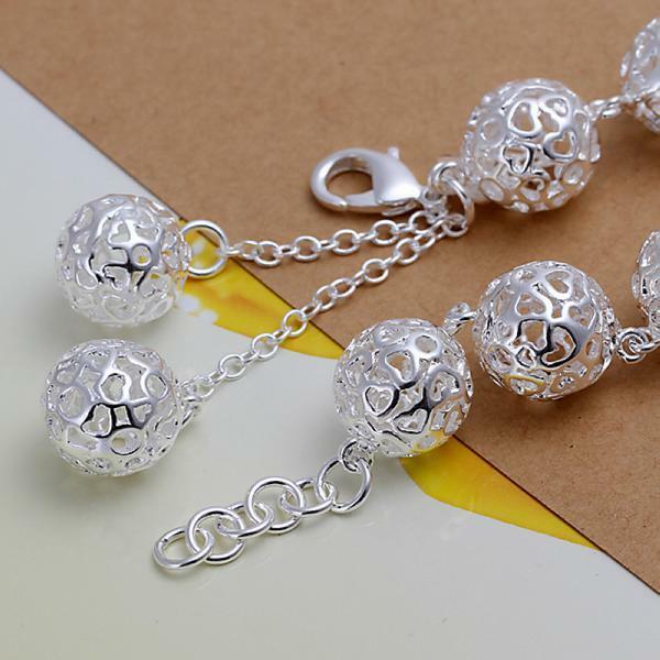 beautiful Fashion 925silver cute pretty women bracelet wedding jewelry  ball H88