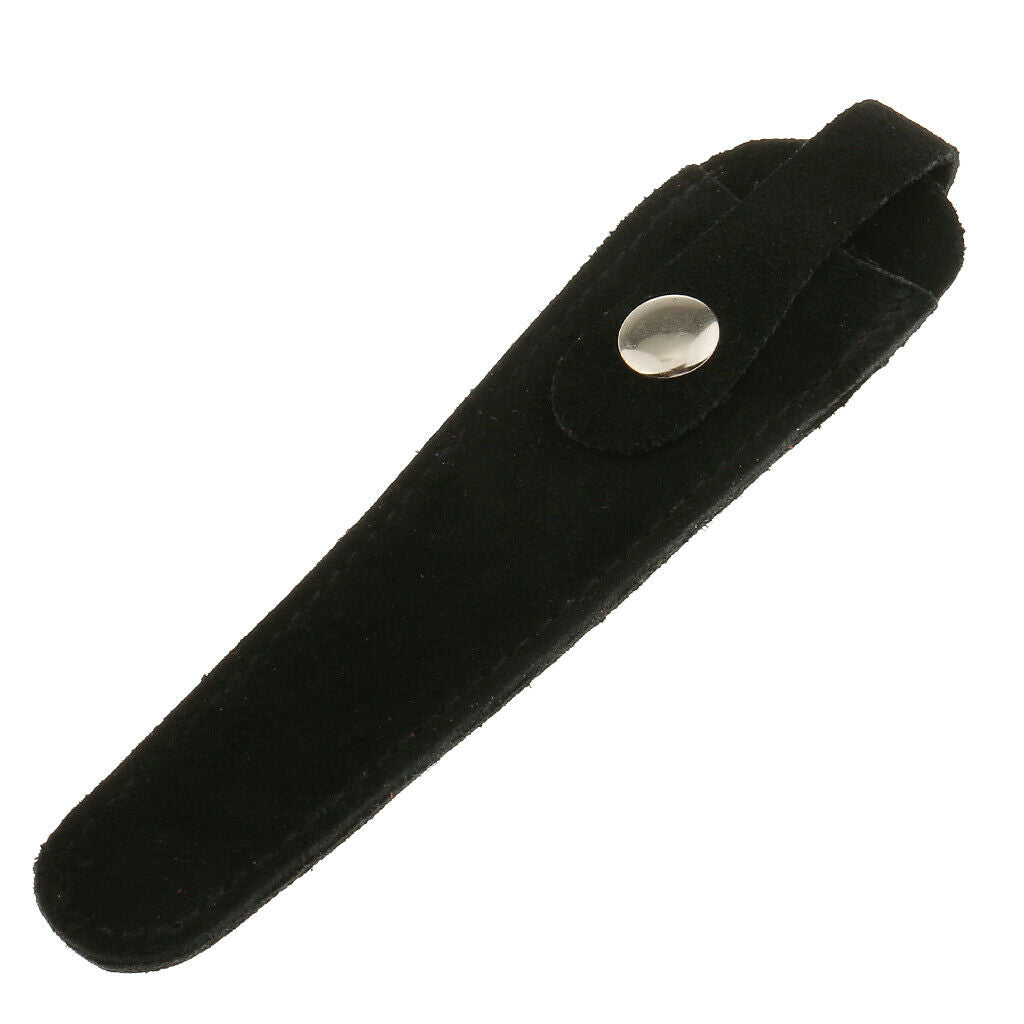 Durable Artificial Leather Hair Cutting Scissors Sheath Pouch Bag - Black