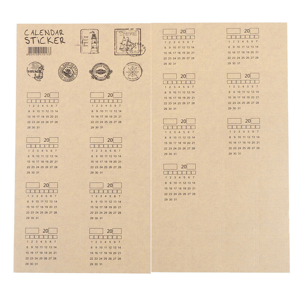Monthly Calendar Index Stickers Lable Marker Note for Planner Appointment rDS Qx