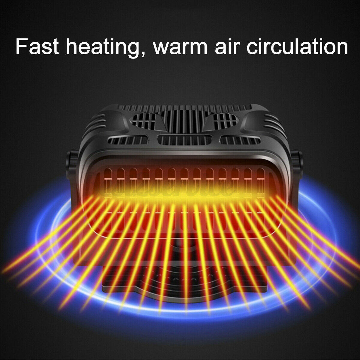 12V 24V 500W 360Â° Portable Car Truck Air Heater Cooling Fan Windscreen  â—