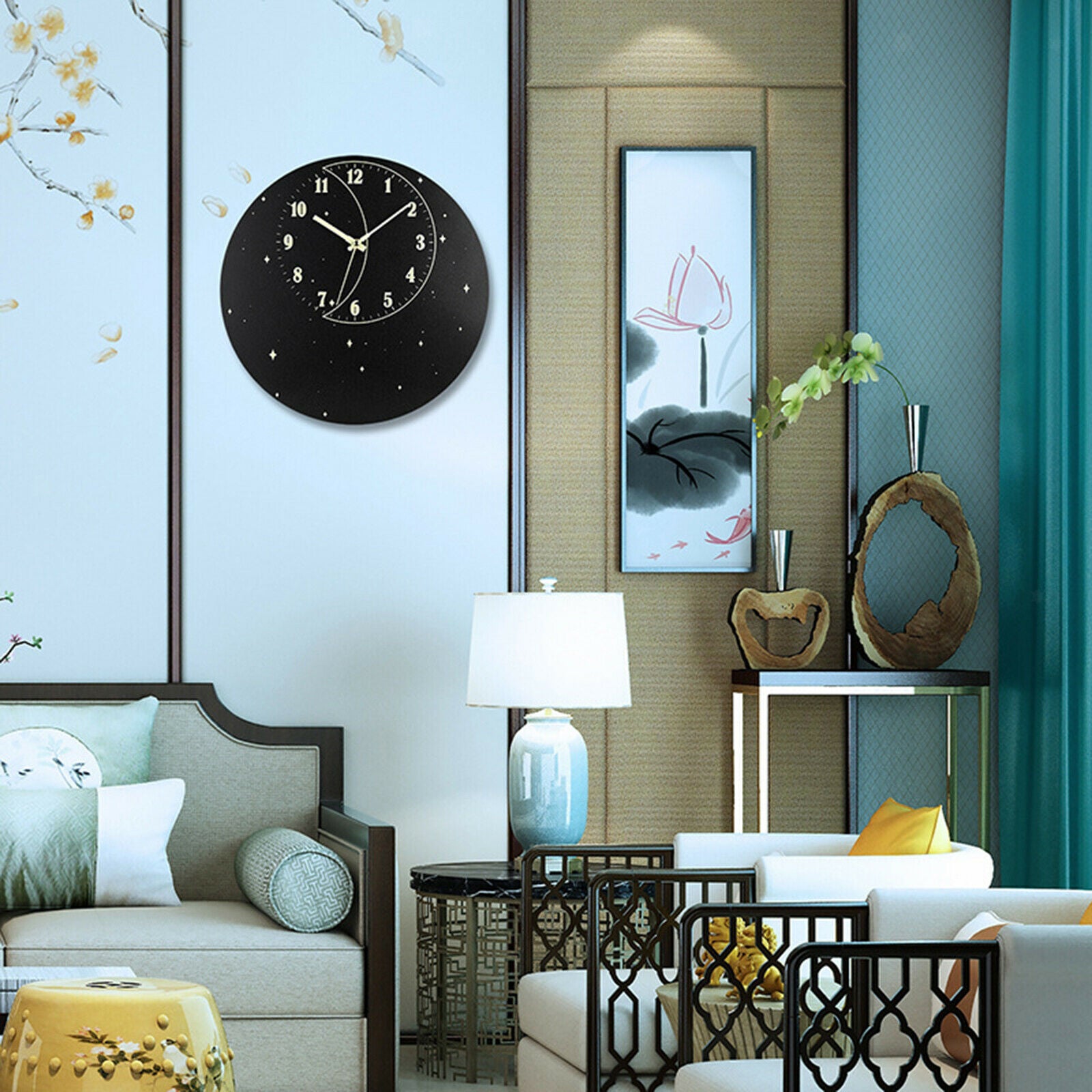 Luminous Wall Clock Excellent Accurate Sweep Movement for Bathroom Office
