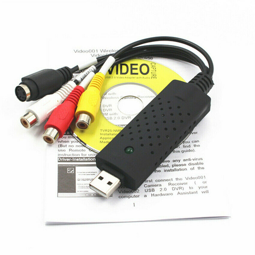 USB Video Audio AV Capture Card Recorder Tape DVD Player To Computer Win10 8 7 B