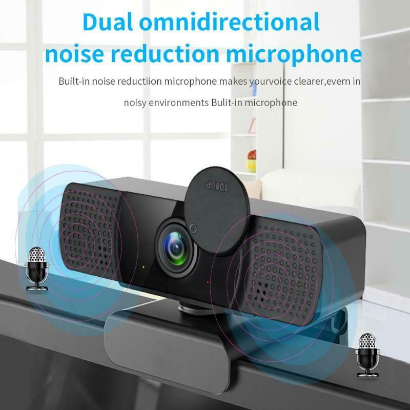 1080p Autofocus Webcam Web Camera w/Mic Plug&play for Computer Laptop Desktop