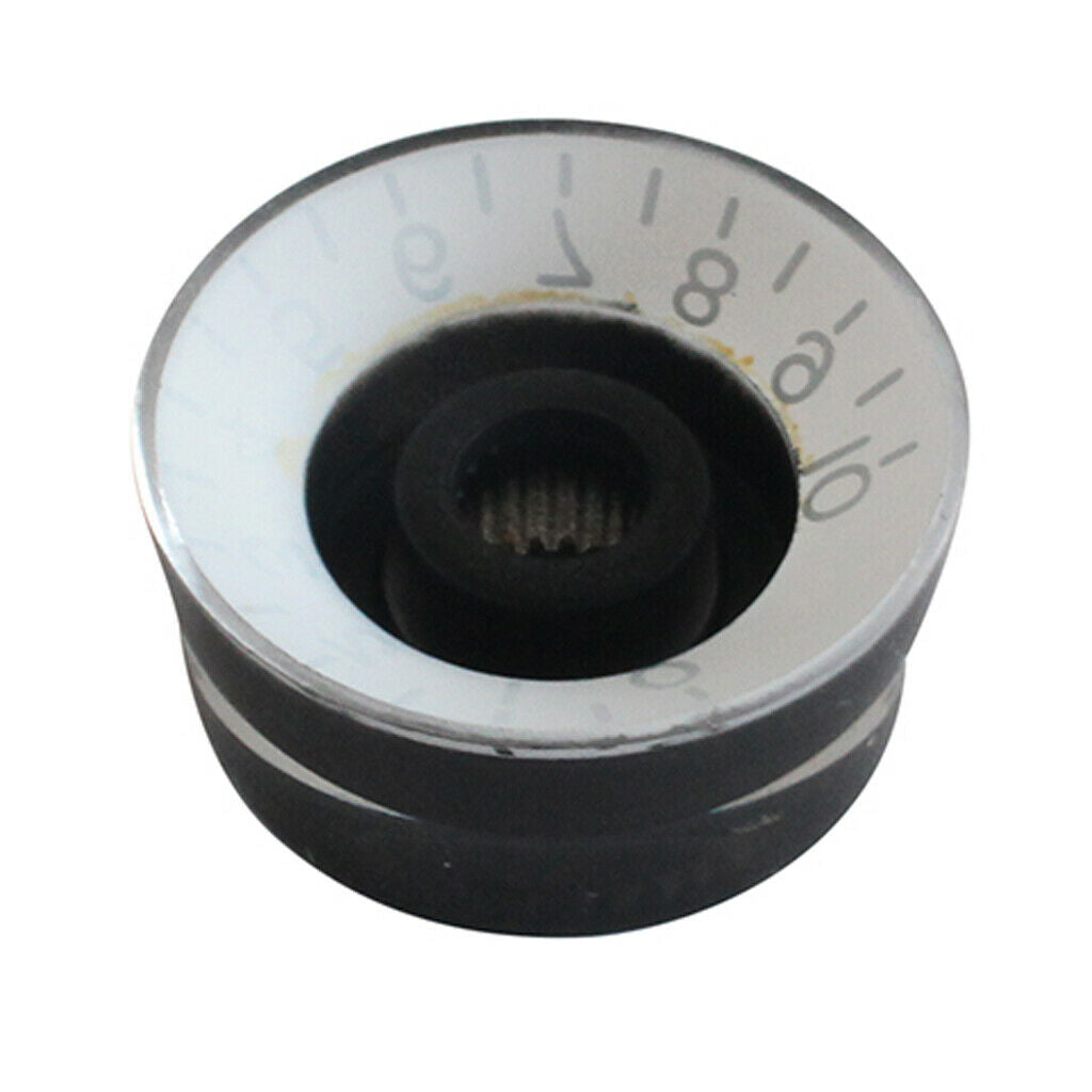 4-Piece Black Plastic Top Hat Guitar Speed Bell Knob Volume   Control Knob