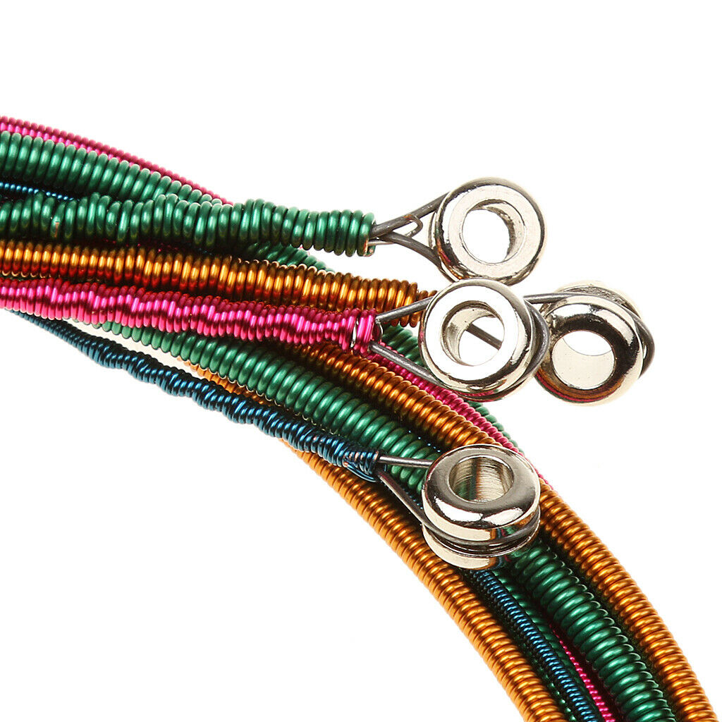 Rainbow Colored G D A E Strings Set / 4 Pieces for Gift