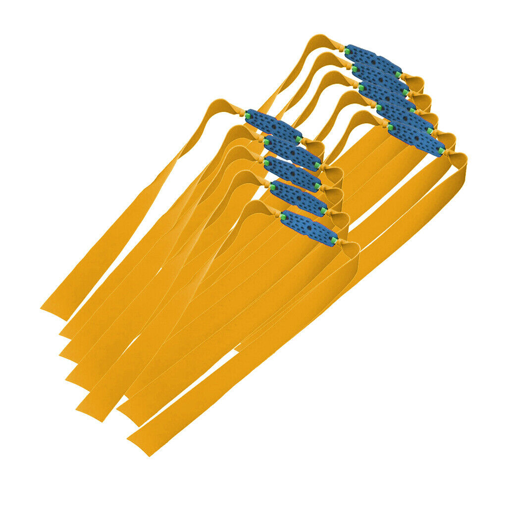 Set of 10 Slingshot Flat Bands Catapult Elastic Band wear resistant 0.75mm