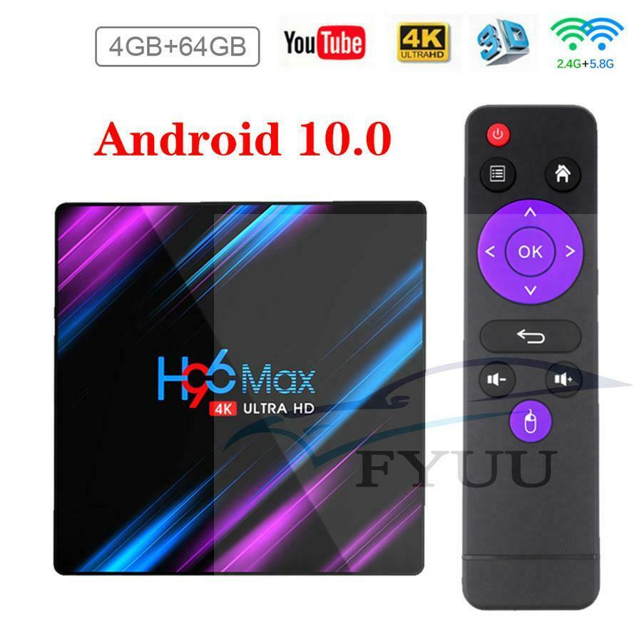 2021 H96 MAX Smart TV Box Amlogic Android 10.0 4G+64GB 4K Media player HDMI 2.0