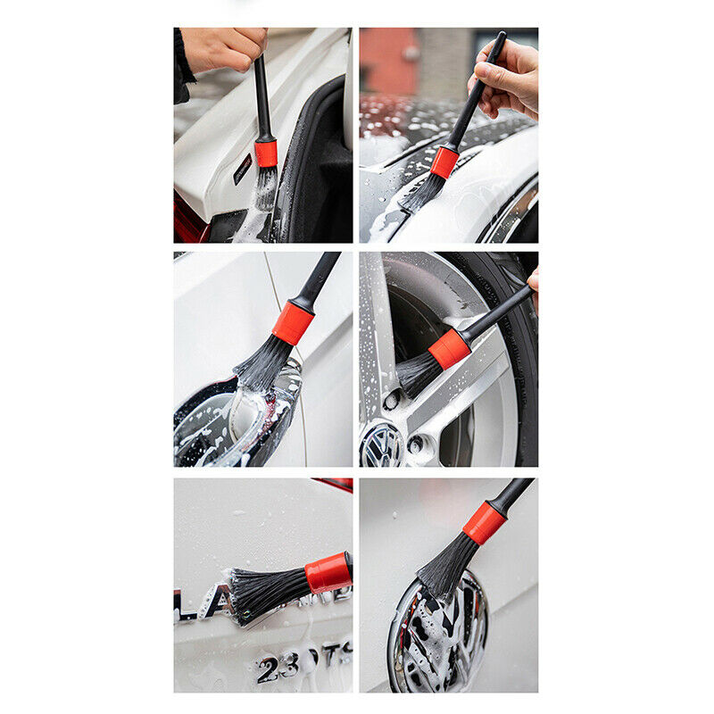 5PCS Clean Wheels Tire Interior Exterior Leather Air Vents Car Cleaning Kit BDA