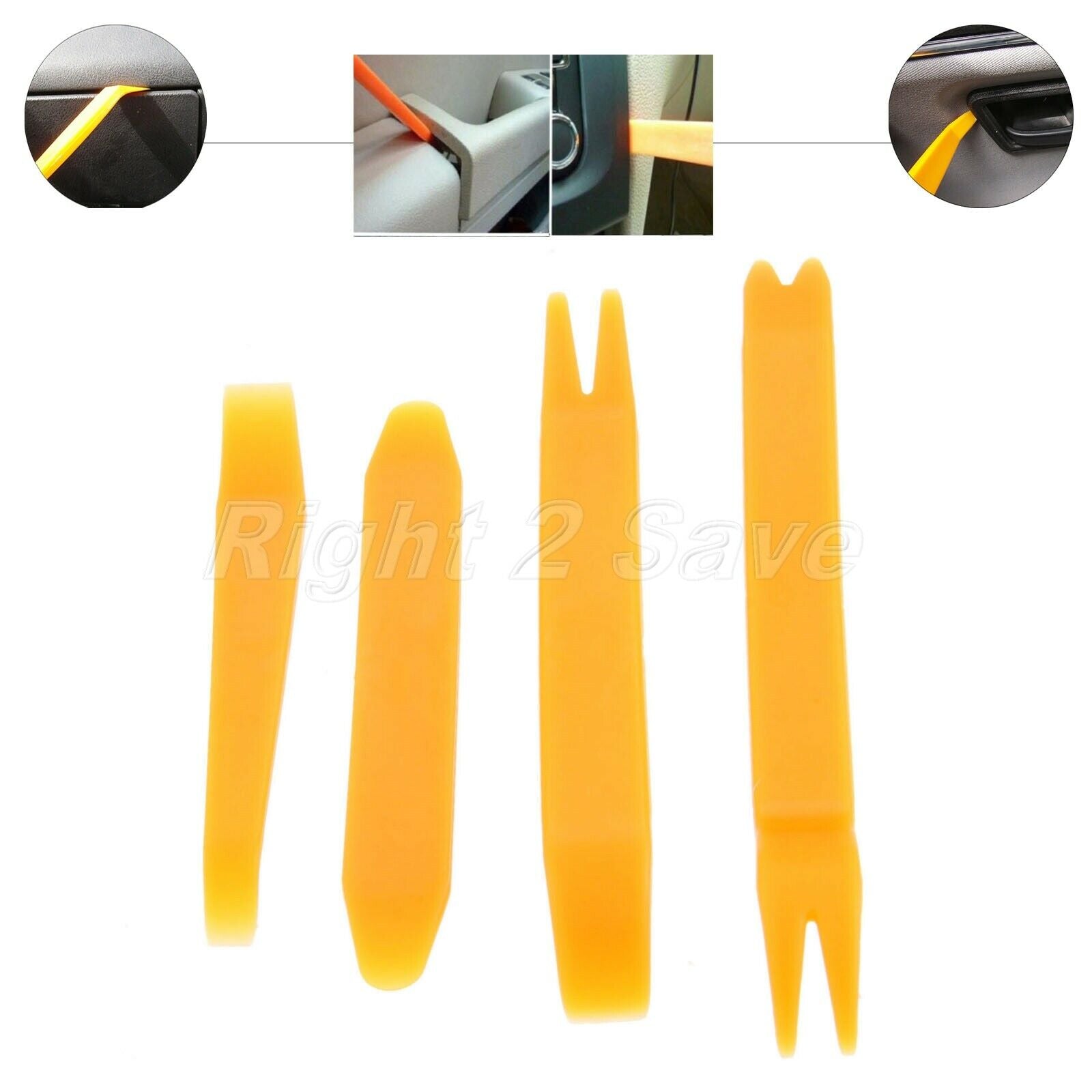 4Pcs AUTO Car Door Clip Panel Trim Dash Removal Installer Pry Repair Tools Kit