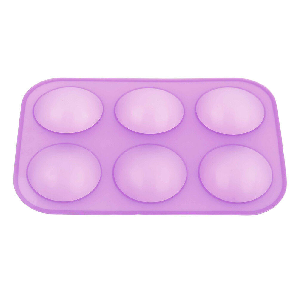 Silicone Soap Chocolate Molds Cake Baking Tool  Pastry Mould round shape 6holDD
