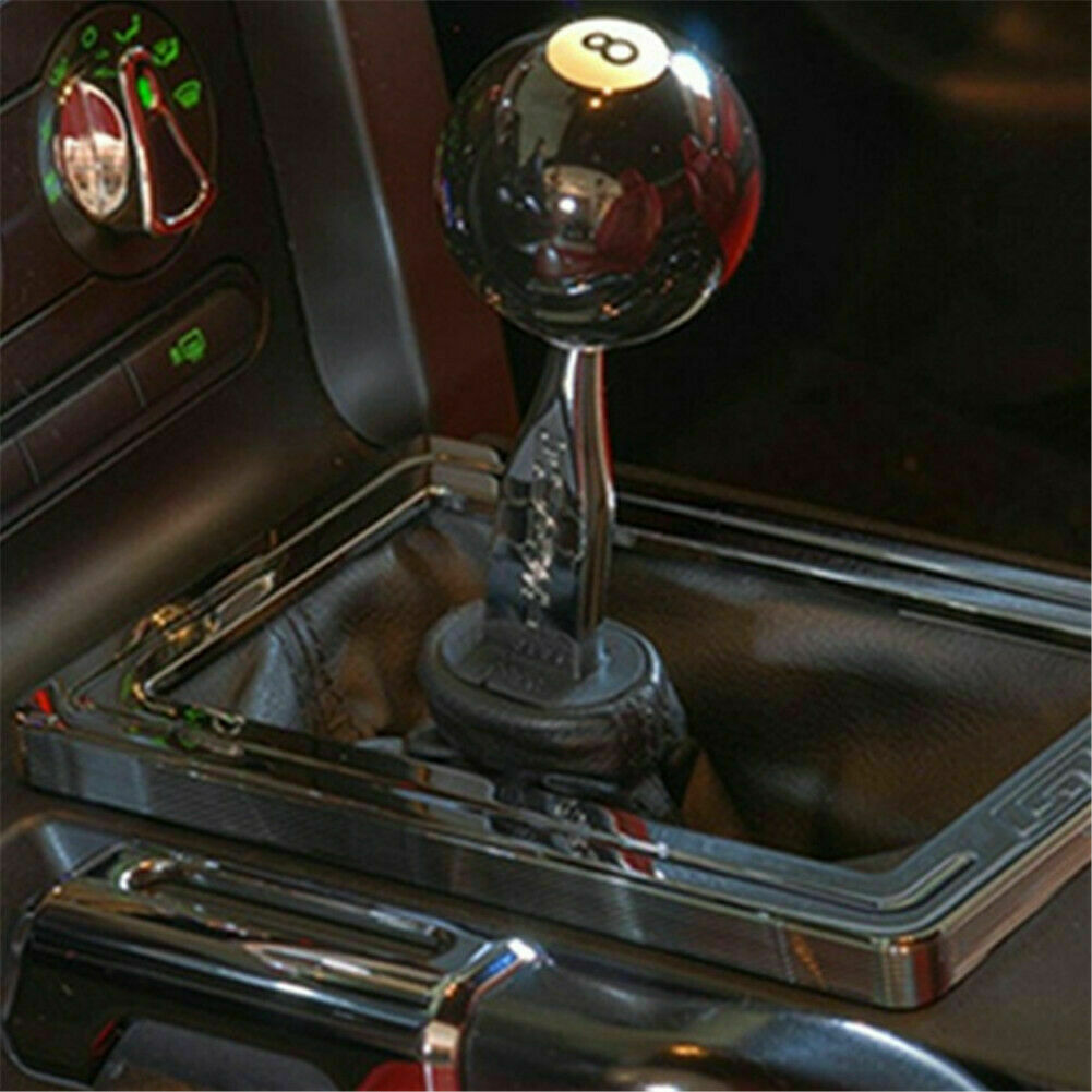 Billiard Round Manual Gear Shift Lever Shifter Knob Black Shaped JDM 4 5 6 Speed