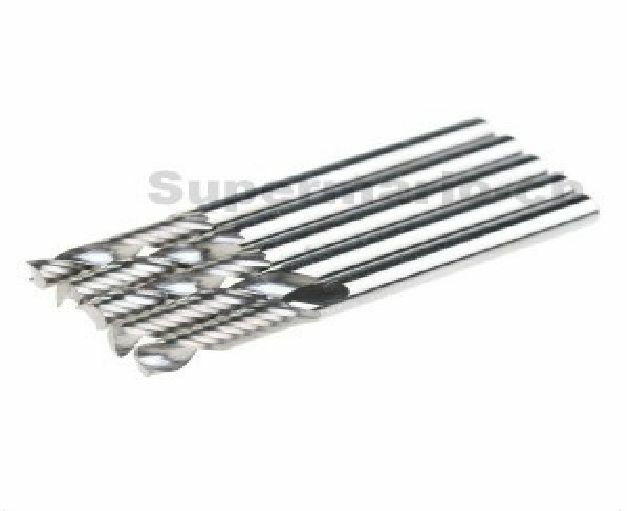 10x 1/8" Carbide CNC Router Bit Single One Flute Spiral Cutter Tool 3.175 * 12mm
