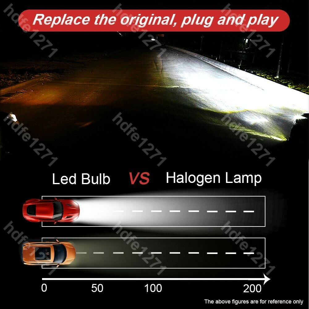 High Power White LED Headlight+Fog Light Bulb 6X For Benz GL450 07-12 E320 08-09