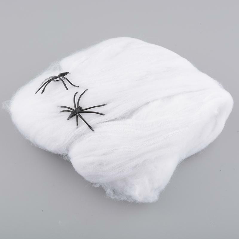 Stretchy Spider Web Net Cobweb With Spider for Halloween Party Decoration