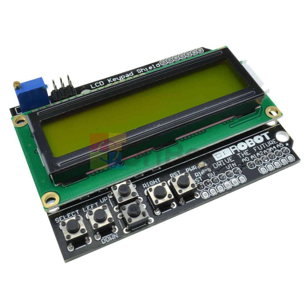 1602LCD 16x2 Character Keypad Shield Yellow Backlight HD44780 Module For Arduino