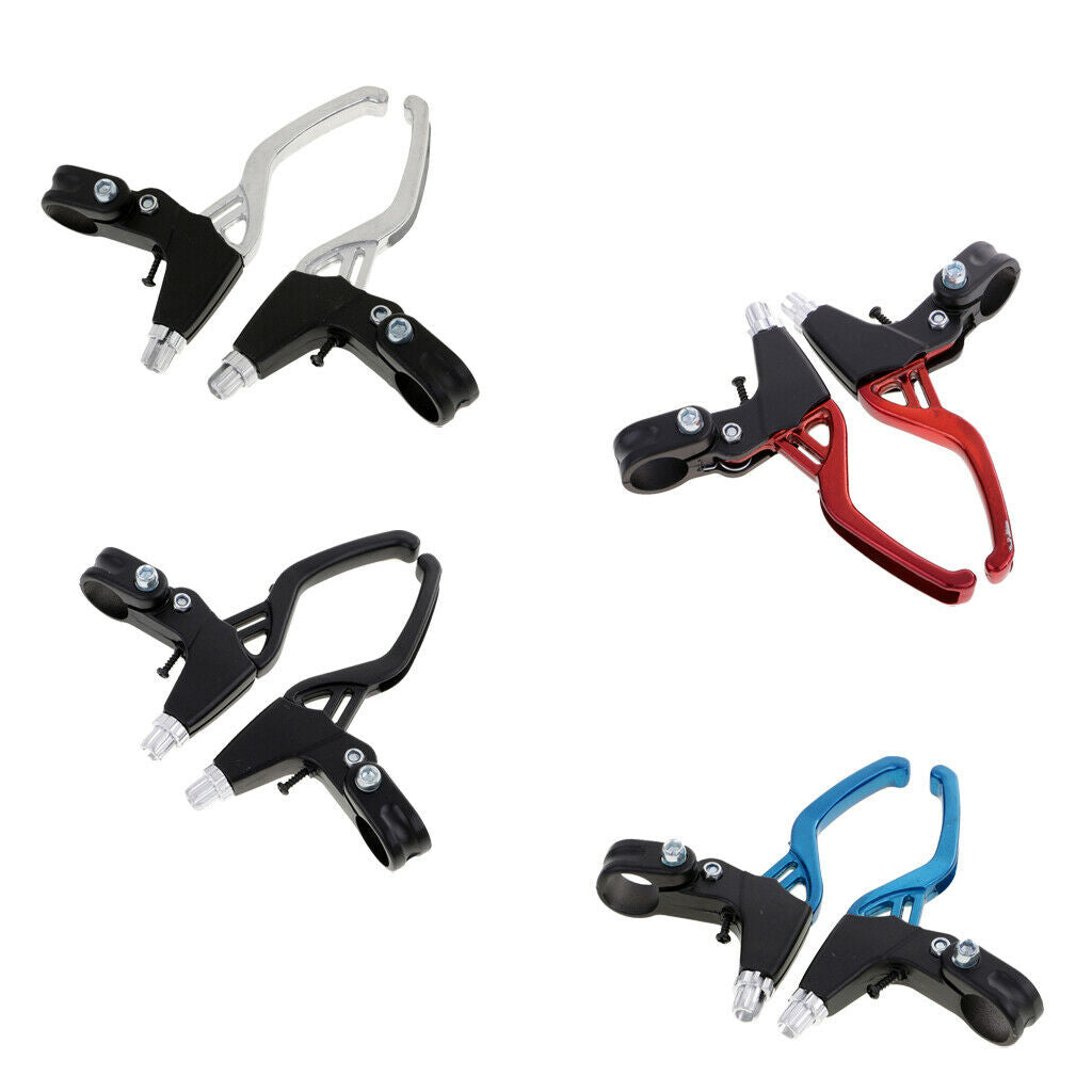 1 Pair Aluminium Alloy Brake Lever Set 2-finger Mountain Bicycle Bike Red