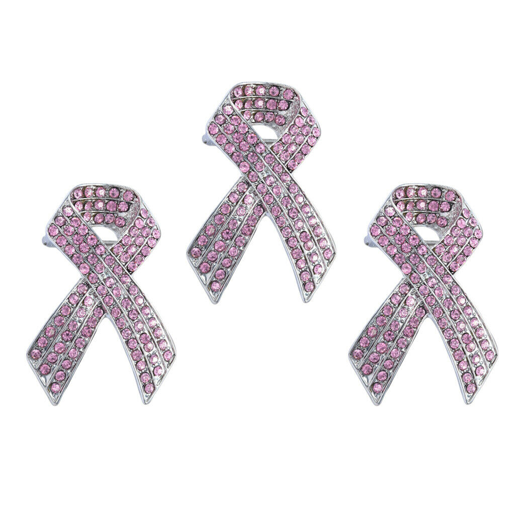 3pcs Crystal Rhinestone Bowknot Pin Brooch Women Diamante Corsage Jewelry