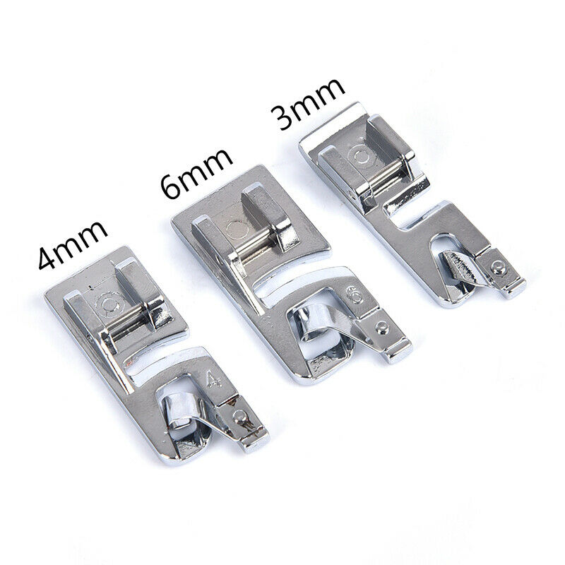 3Pcs sewing accessories Narrow Rolled Hem Sewing Machine Presser Foot too.l8