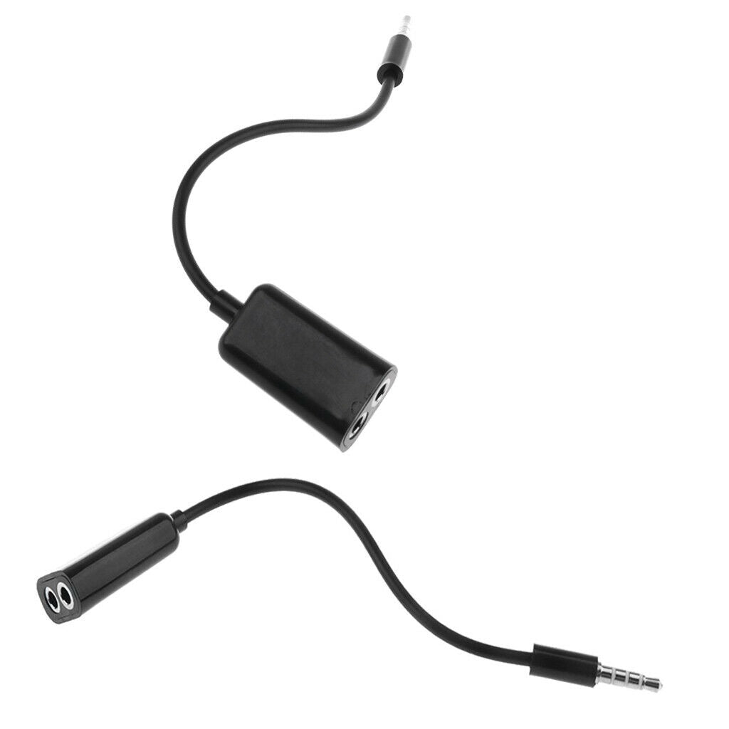2pcs 3.5mm Audio Aux Splitter Cable Male to 2 Female Music Splitter Cord