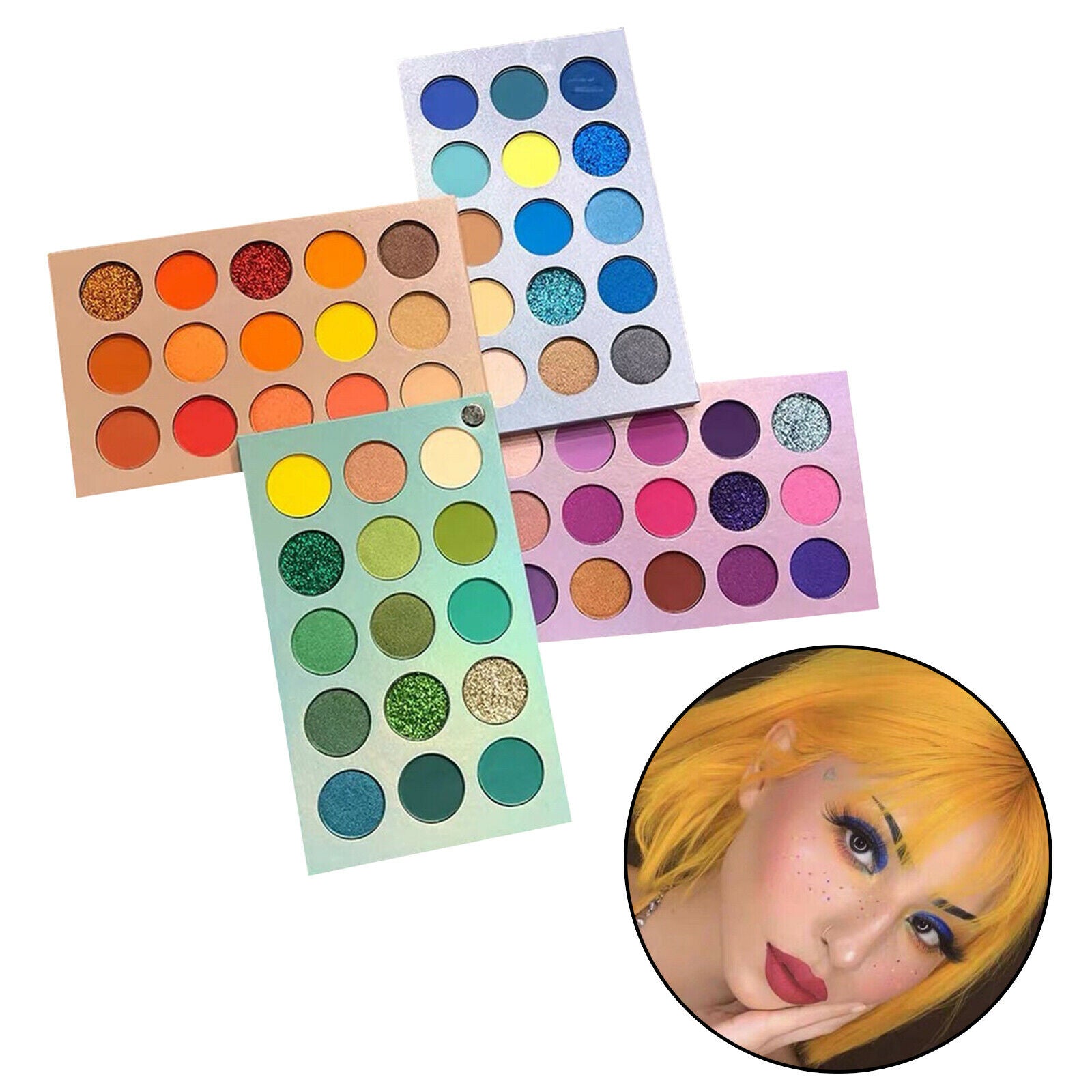 Eyeshadow Palette, 60 Color Professional Color Board, Shimmers Highlighter, for