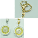 1Pc Commemorative Coins Adjustable Round Storage Box Case Keychain Keyrings Gift