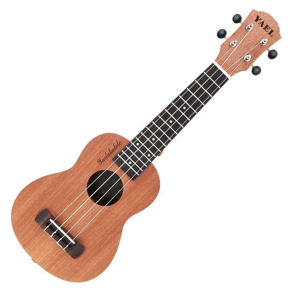 21'' Soprano Ukulele Sapele Wood Four Strings 15 Fret Hawaii Guitar Ukelele