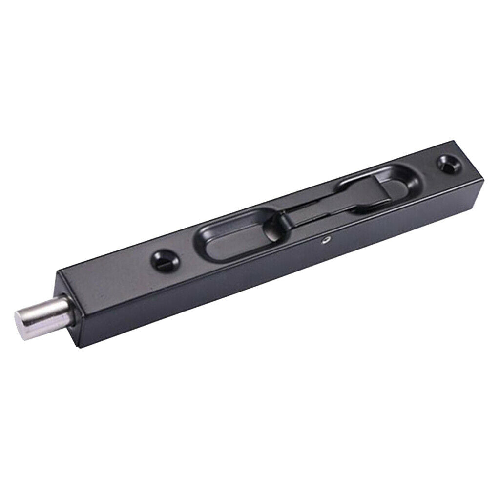 Stainless Steel Flush Bolt 10" Door Latch Security Lock for Wood Door Black