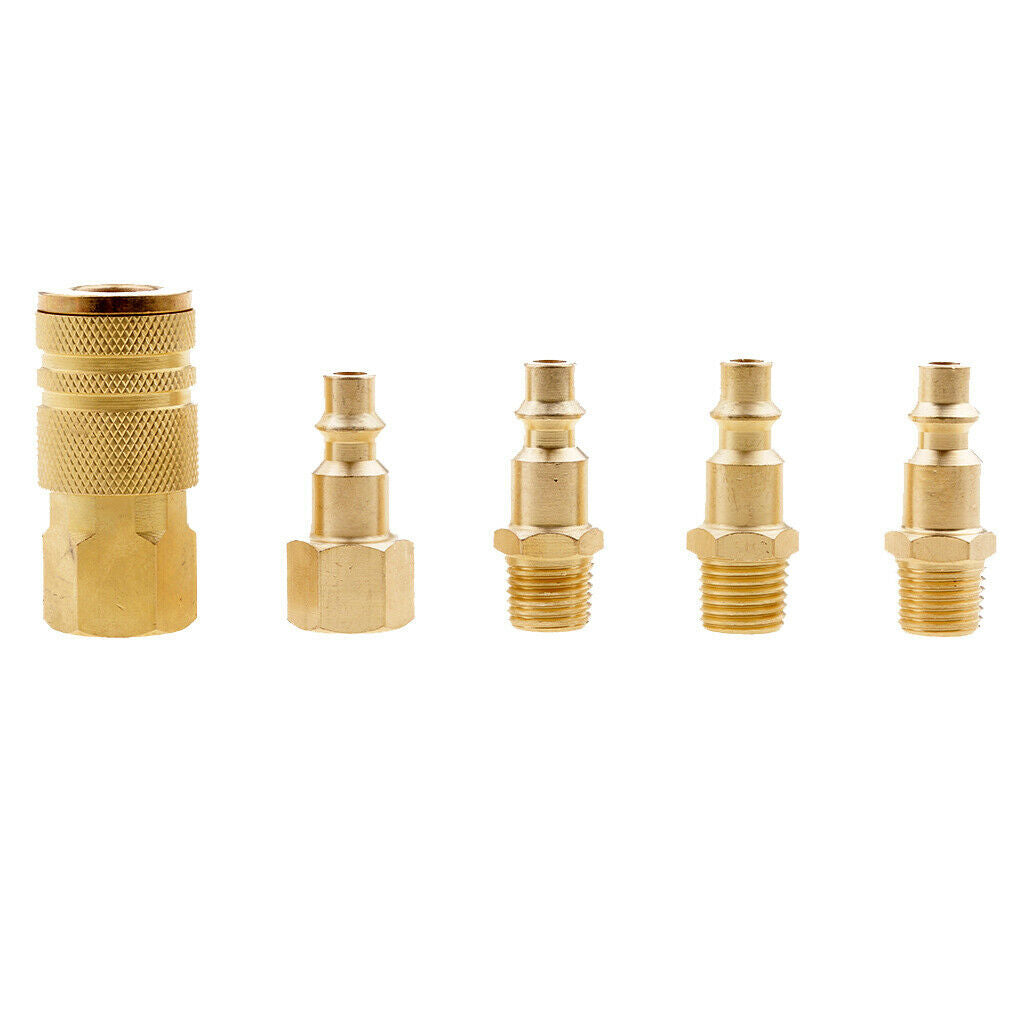 10 Pieces Air Line Hose Compressor Fitting Connector Quick Release 1/4'' NPT