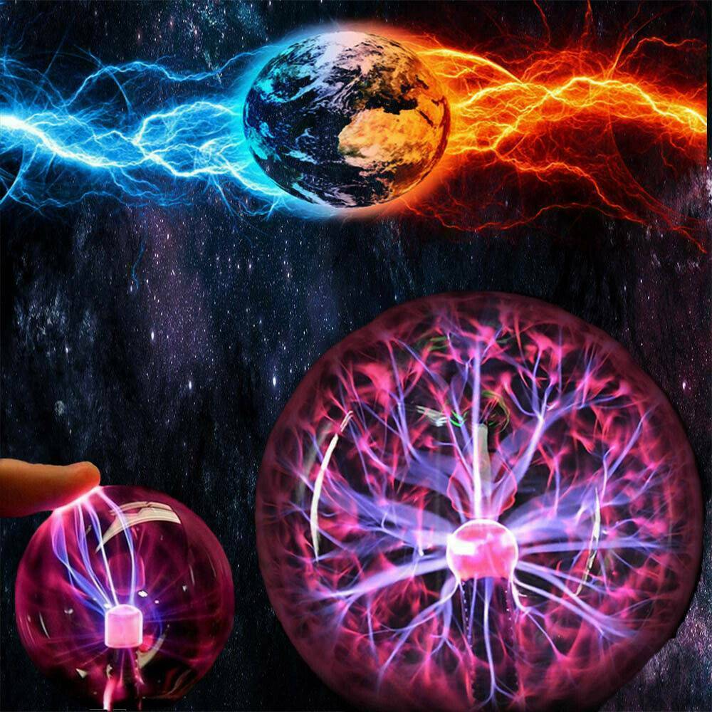 US Glass Magic Plasma Ball Light Large Table Lights Sphere Night Lamp Touch Toys