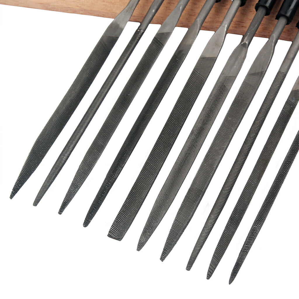 10pcs Needle Nut Fret Board Pin File Slot Filing Guitar Repair Luthier Tool
