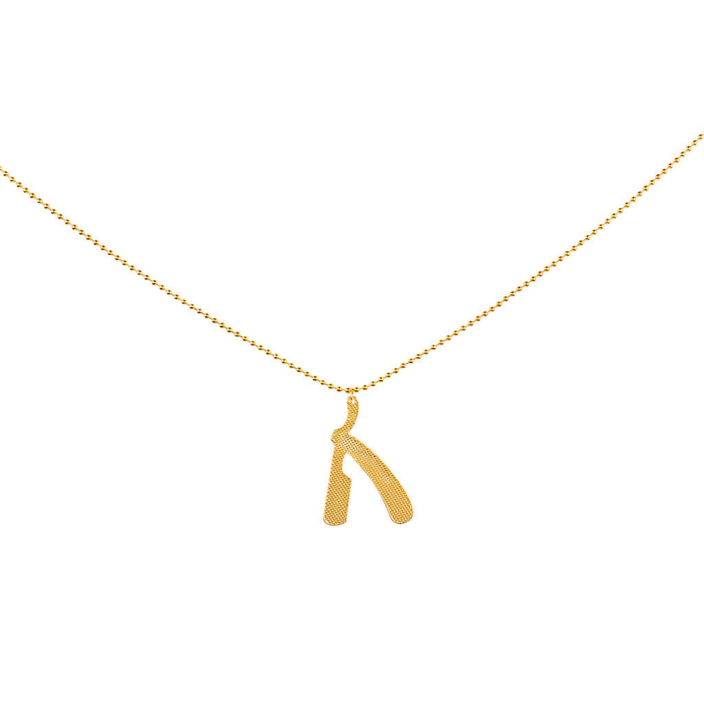 Personalized Necklace Barber Shaver Pendant Metal Necklace Chain for Men 02