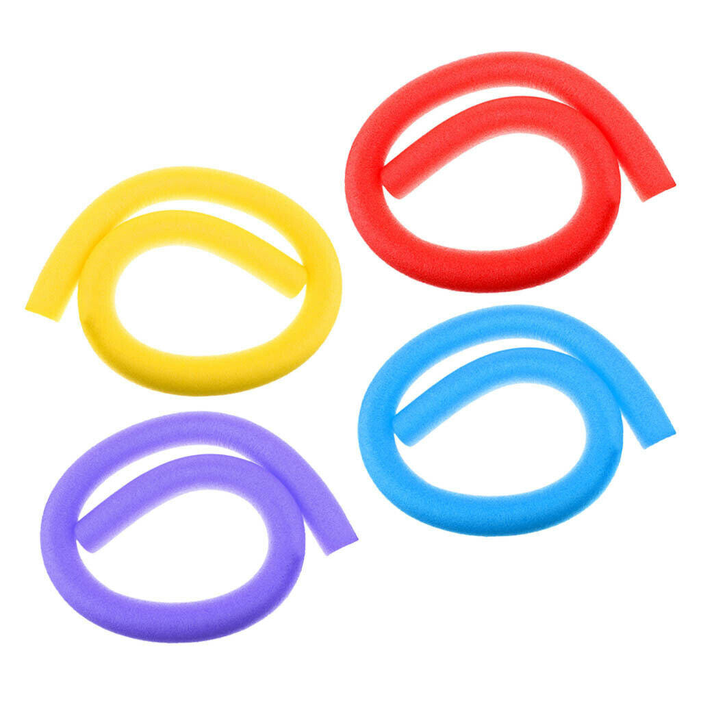 4 Pieces Multi-Purpose 59" Hollow Swimming Noodles for Water Sports Learning