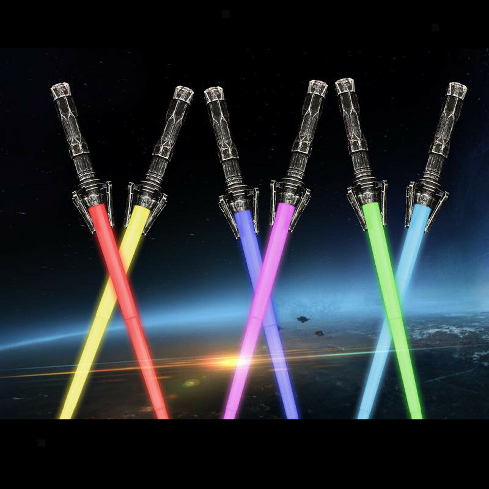 Expandable Light Saber LED 7 Colors Flashing  with Sound Dress Up Gift