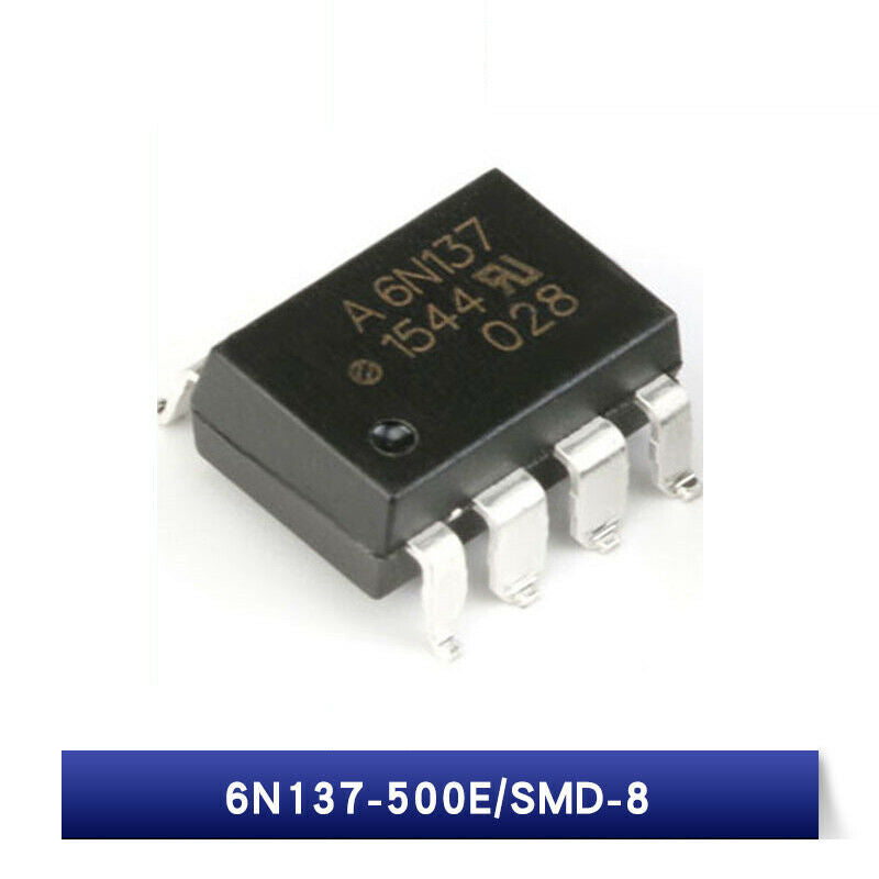 5pcs SMD Optocoupler 6N137-500E SMD-8 High CMR compatible with high speed TTL