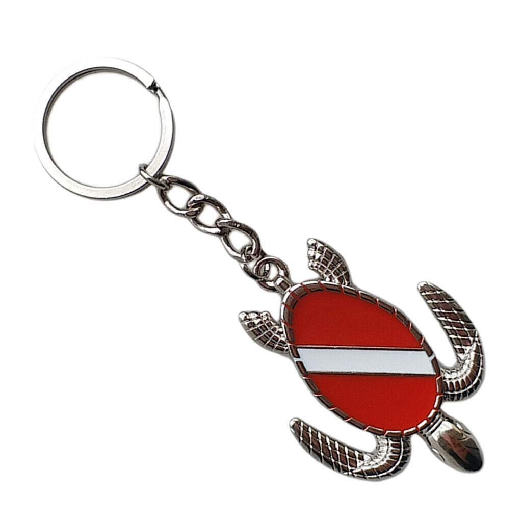 Zinc Alloy Sea Turtle Keychain Key Chain Holder with Keyring Charm Bag Tag
