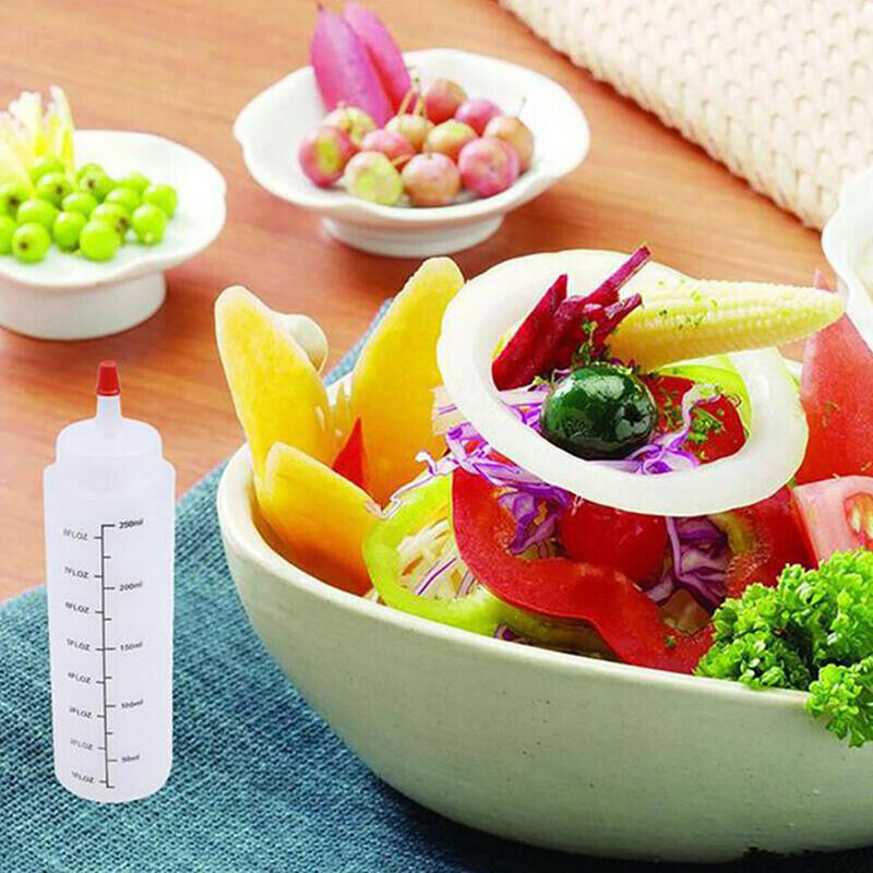 Needle nosed Scale Squeezabl Bottle With Leak-proof Salad Squeeze Bottle Kitchen