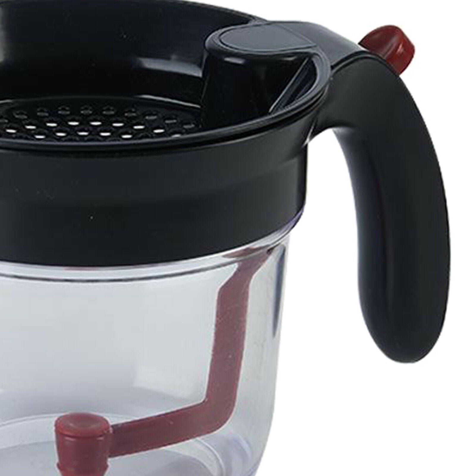 1L Oil Filter Pot Soup Cooking Grease Strainer Separator Kitchen