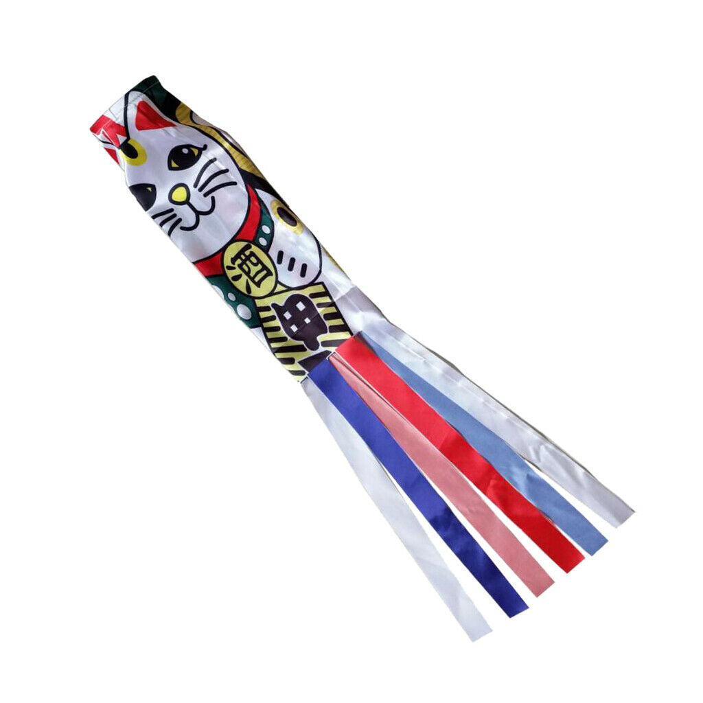 2pcs Japanese Koinbori Koi Nobori Carp Wind Sock Wave Flag Wall Decor 70cm