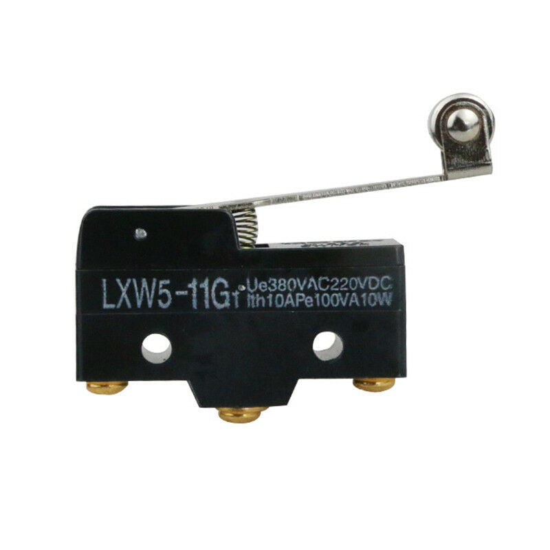 5PCS Limit Switch 1NO+1NC(SPDT) Momentary Paralle Roller Lever 3 Screw Terminals